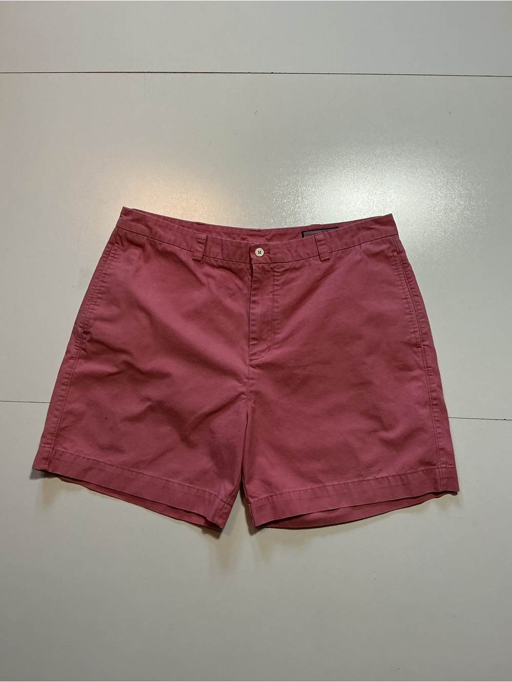 Vineyard Vines Shep & lan Salmon Coral Pink Chino Dock 7" Inseam Shorts